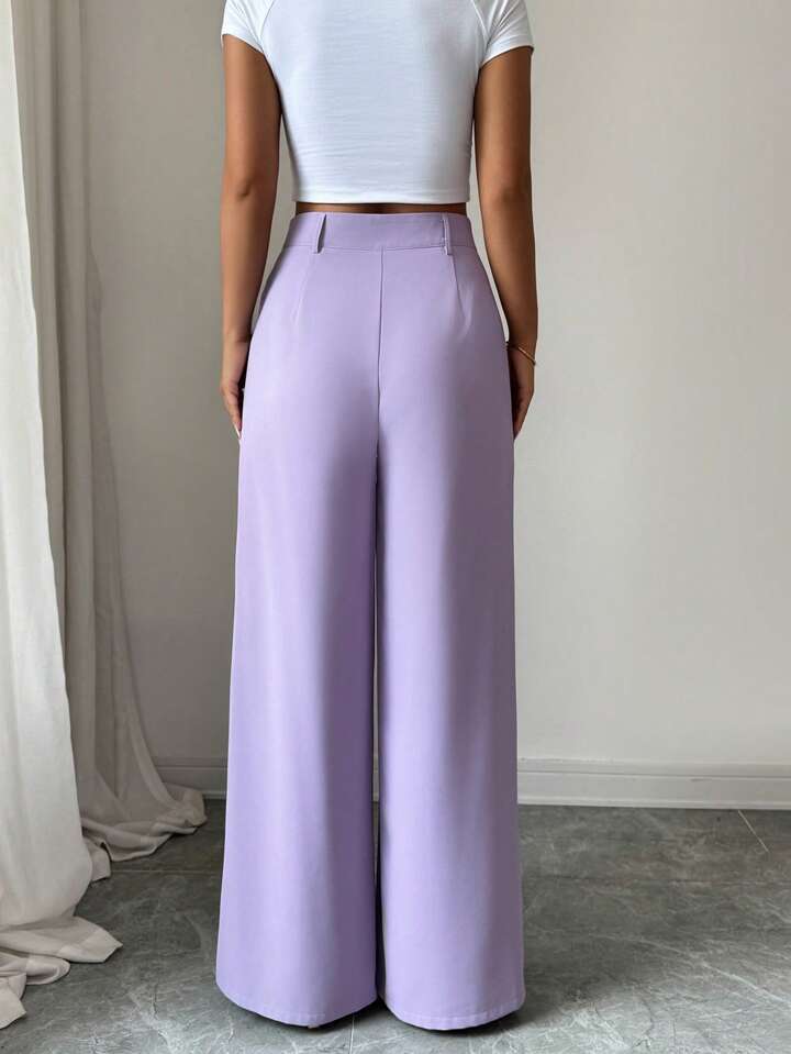 Casual Straight-Leg Floor-Length Pants