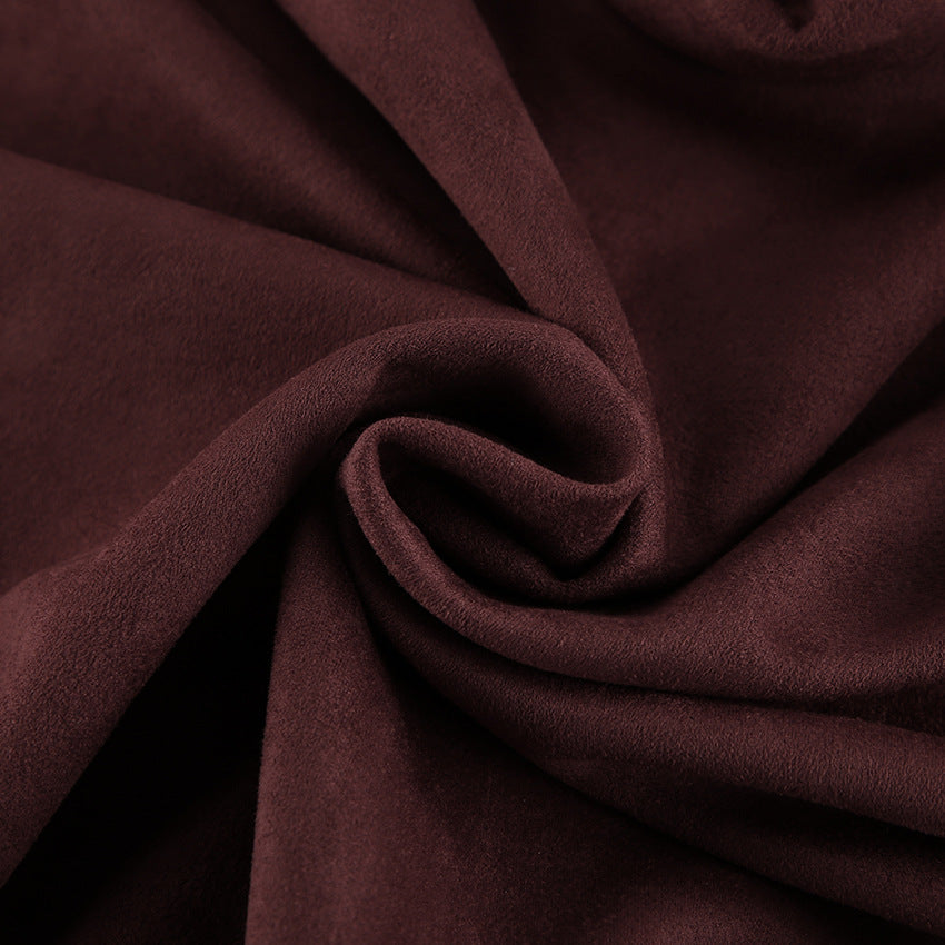 Brown Suede Lapel Jackets