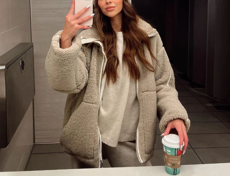 Loose Stand Collar Double-Zip Jackets