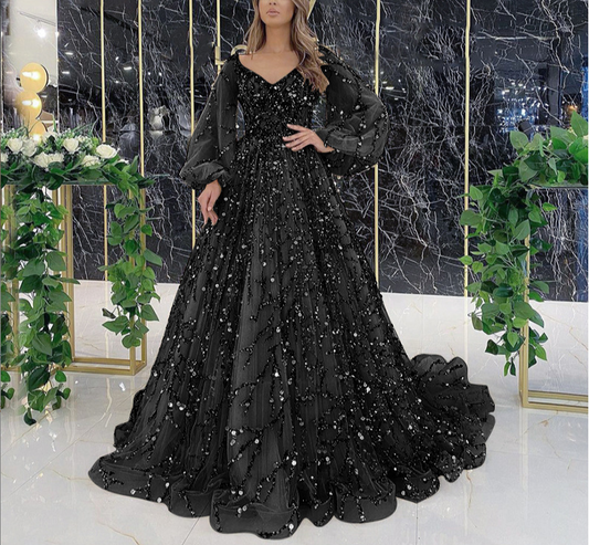 Beaded Queen of Aura Maxi Dresses