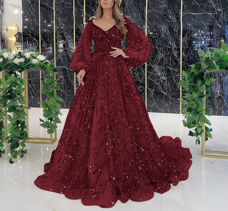Beaded Queen of Aura Maxi Dresses