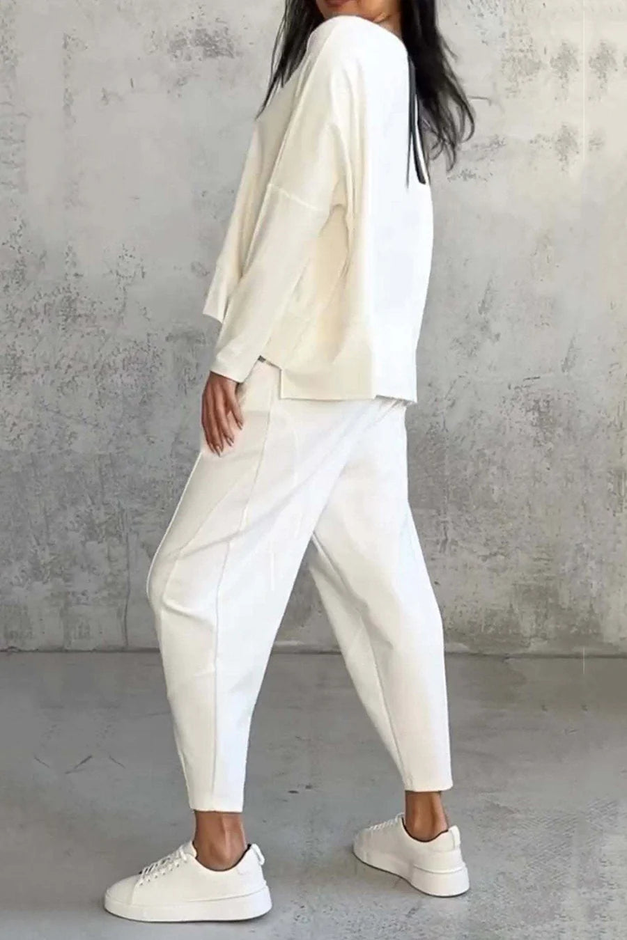 High Low Hem Sweatshirt Outfit Sets