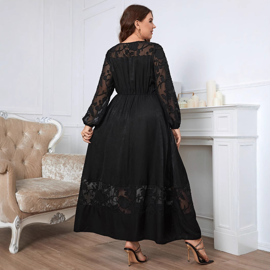 Plus Size Over-the-Knee Lace Dresses