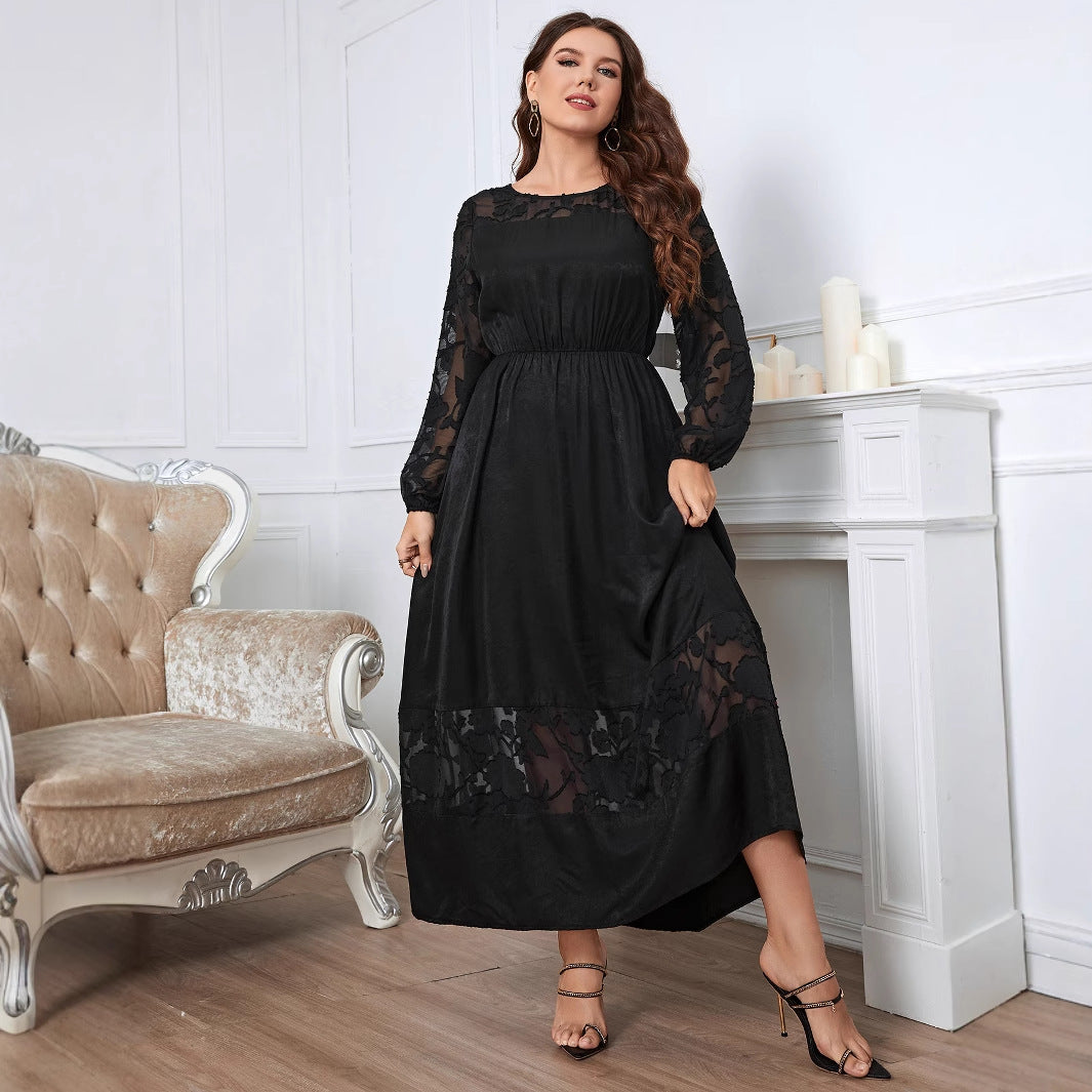 Plus Size Over-the-Knee Lace Dresses