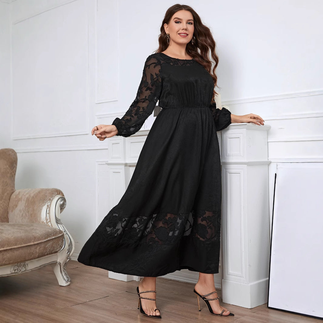 Plus Size Over-the-Knee Lace Dresses