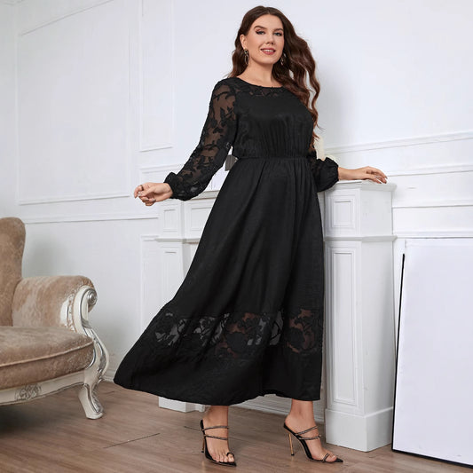 Plus Size Over-the-Knee Lace Dresses