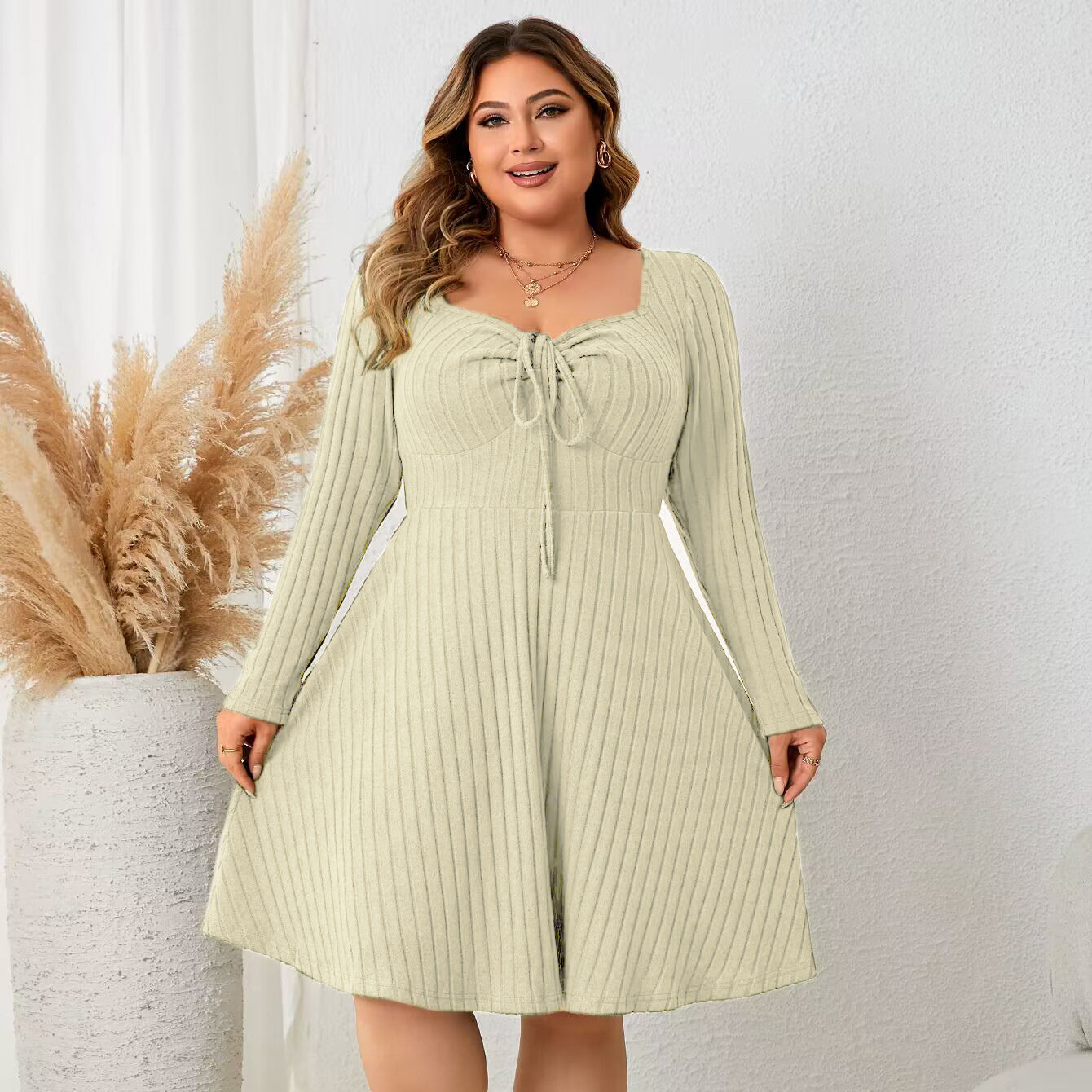 Flattering Oversized Long-Sleeve Dresses