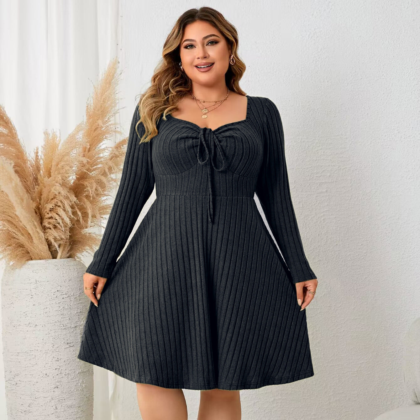 Flattering Oversized Long-Sleeve Dresses