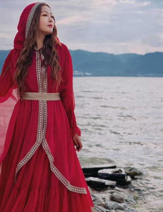 Red Hooded Dresses