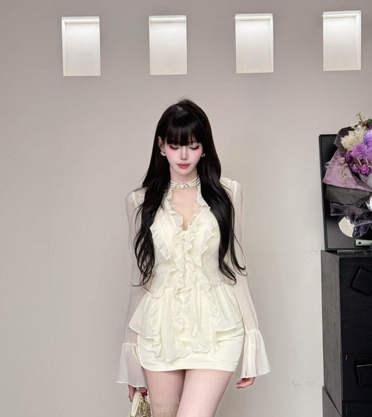 Sweet Lace Patchwork Slim Fit Dresses