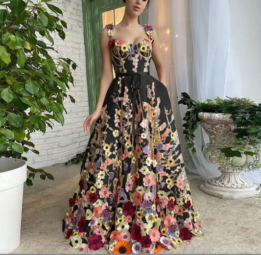 3D Floral Embroidered Dresses
