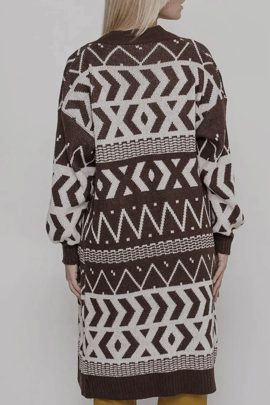 Vintage Jacquard Patchwork Long Cardigans