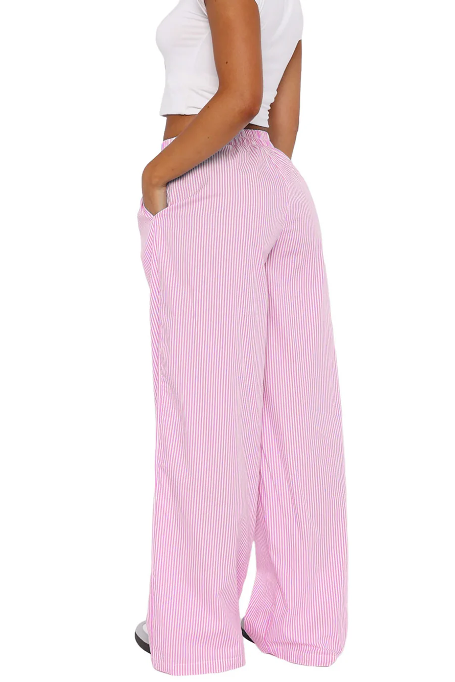 Striped Wide Leg Loose Trousers