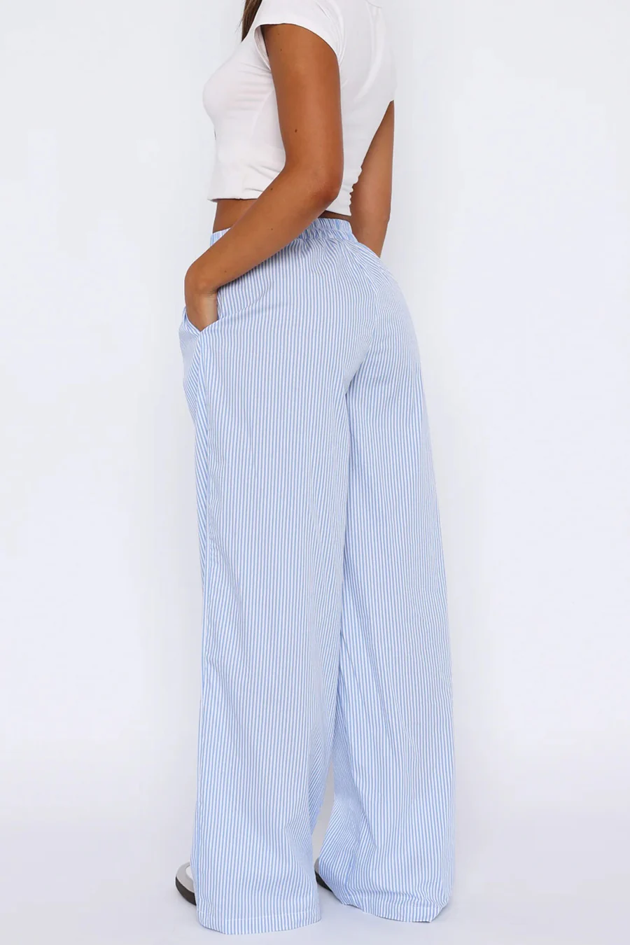 Striped Wide Leg Loose Trousers