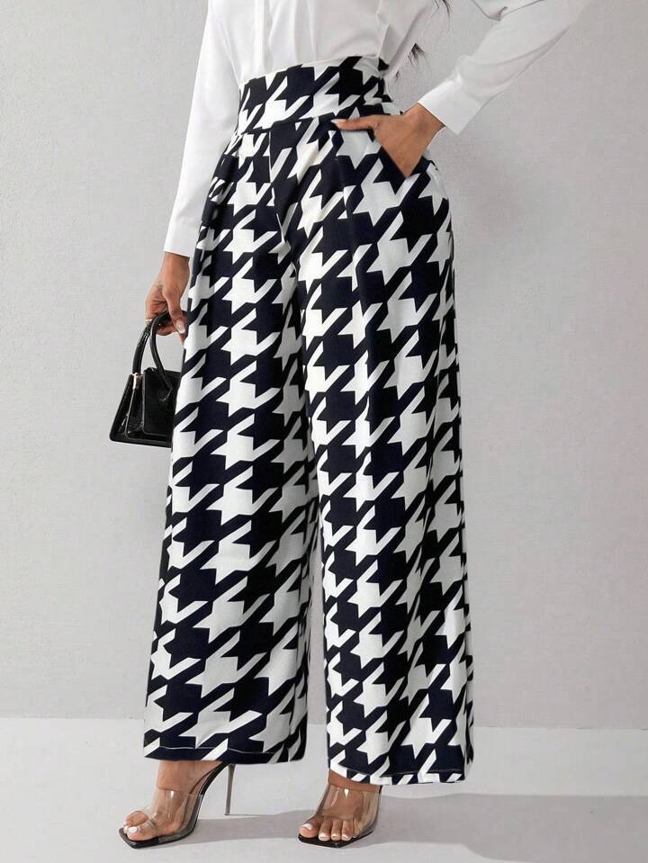 High-Waisted Plaid Pants