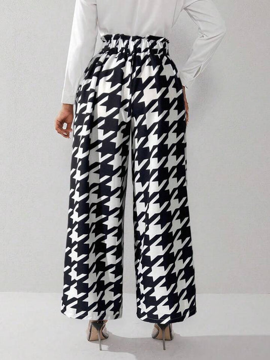 High-Waisted Plaid Pants