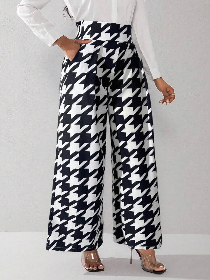 High-Waisted Plaid Pants