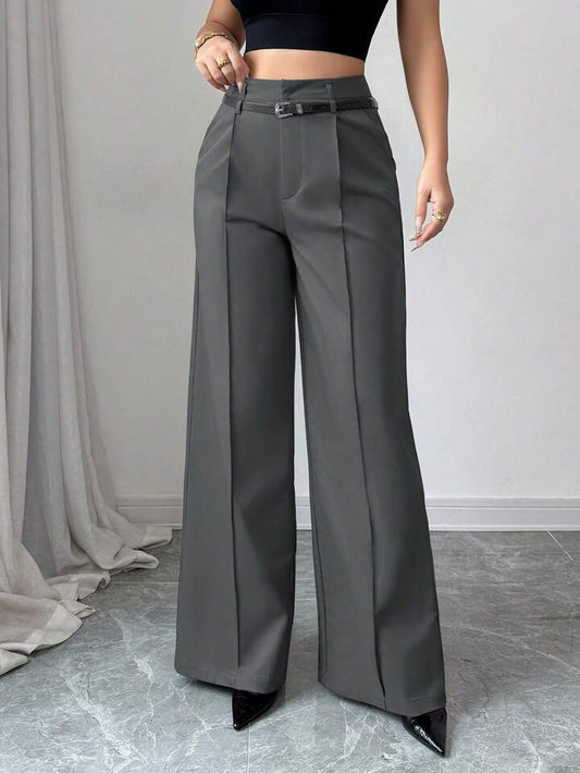High-Waisted Straight Leg Dress Pants
