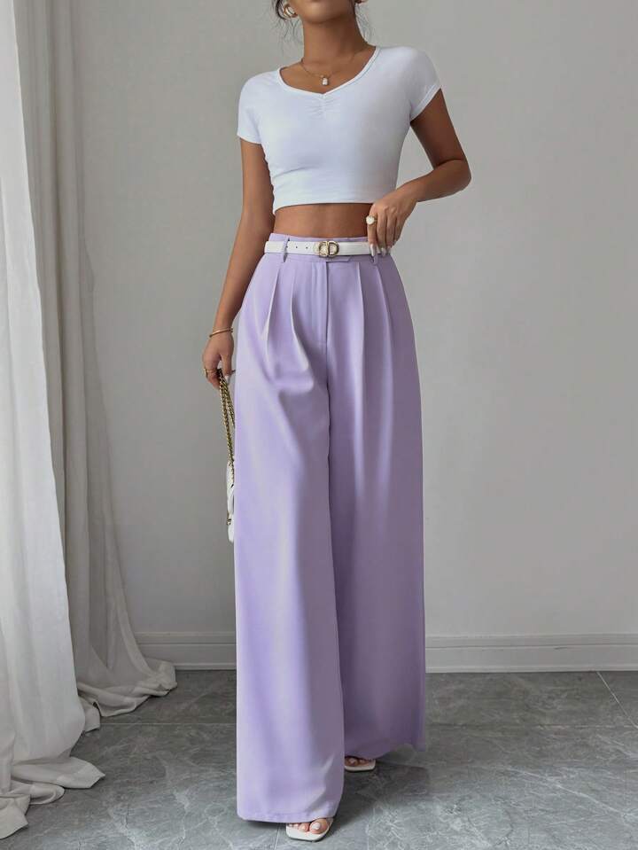 Casual Straight-Leg Floor-Length Pants