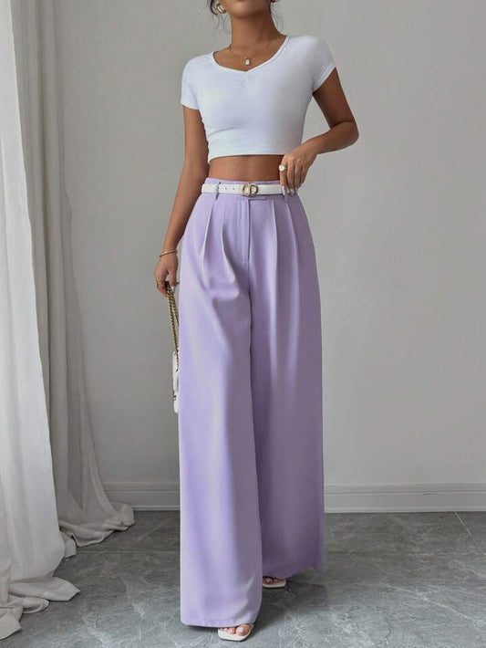 Casual Straight-Leg Floor-Length Pants