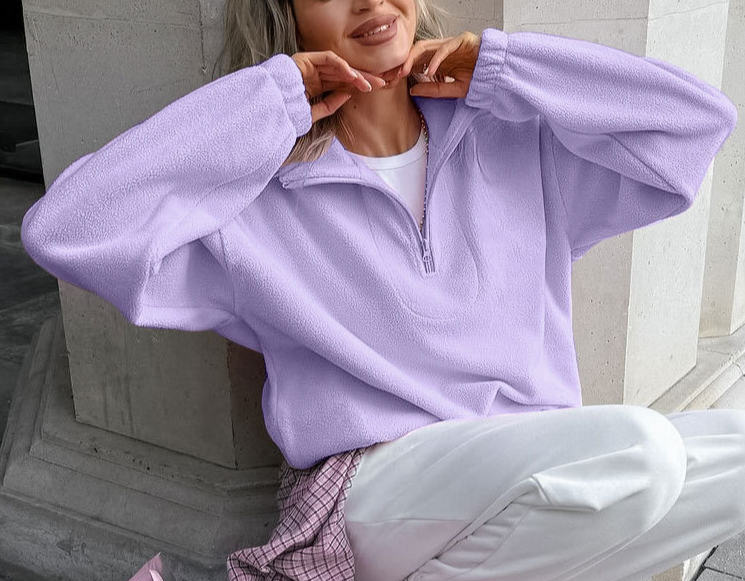 Shearling Collar Pullover Shirts