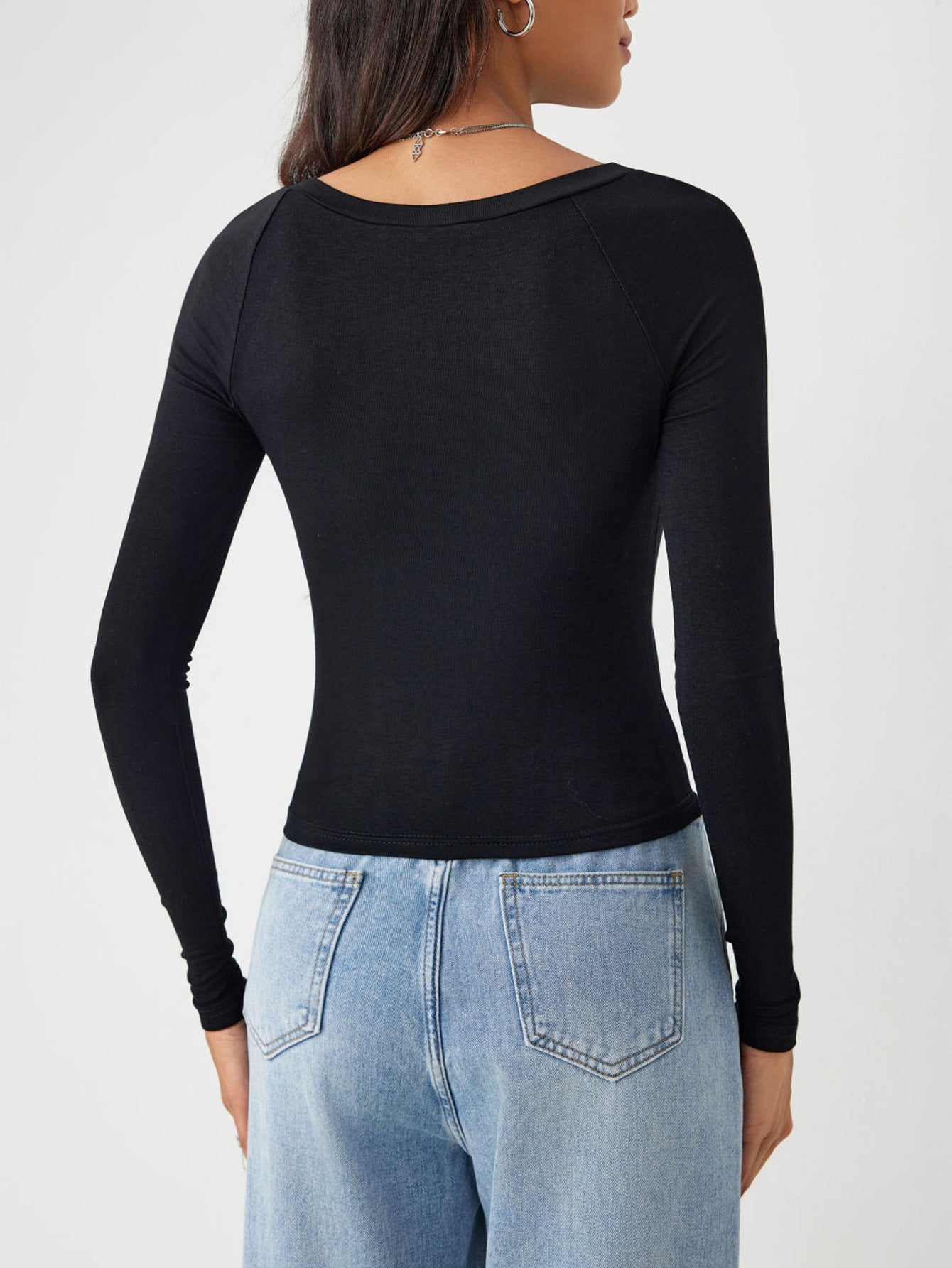 High-stretch knit long-sleeve Shirts