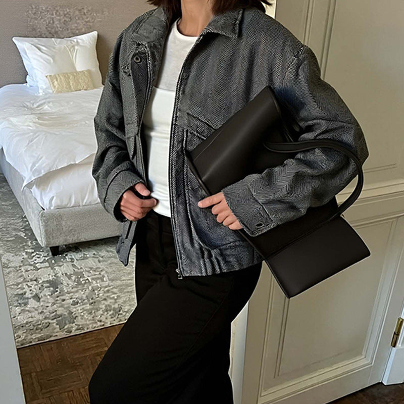 Long-Sleeved Loose-Fit Jackets