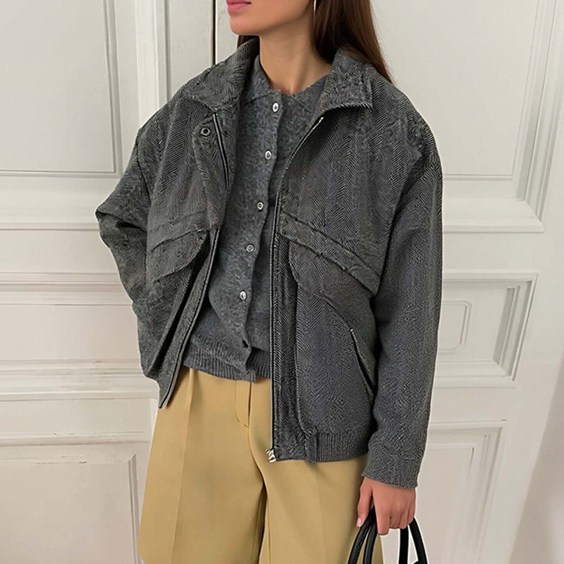 Long-Sleeved Loose-Fit Jackets