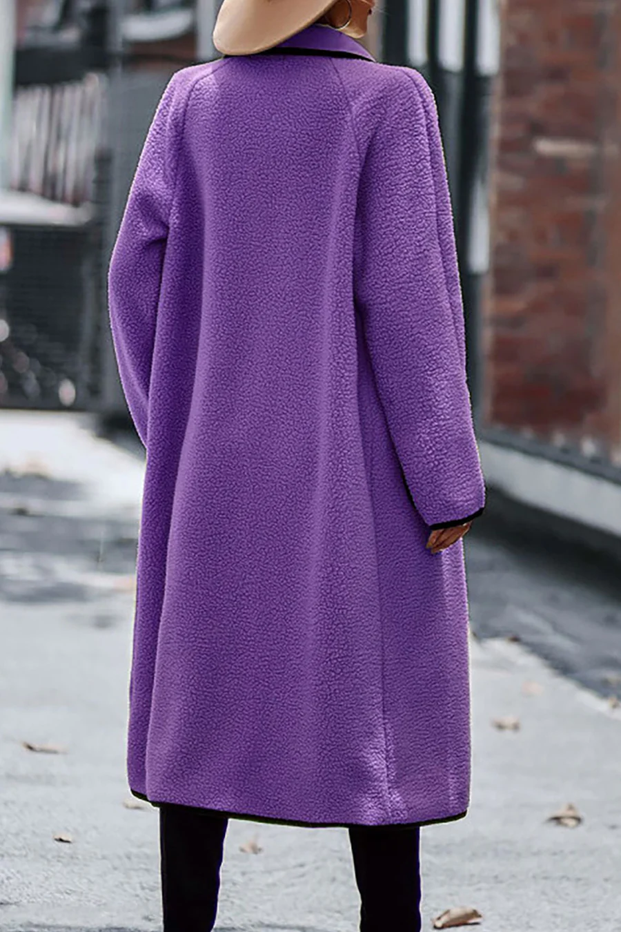 Lapel Pocketed Plush Cardigans