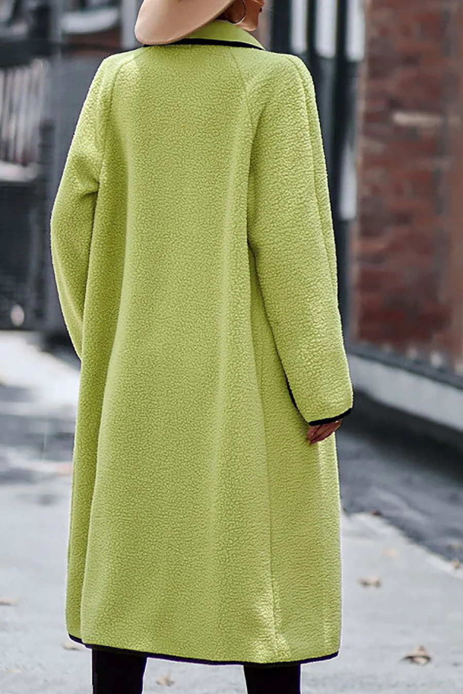 Lapel Pocketed Plush Cardigans