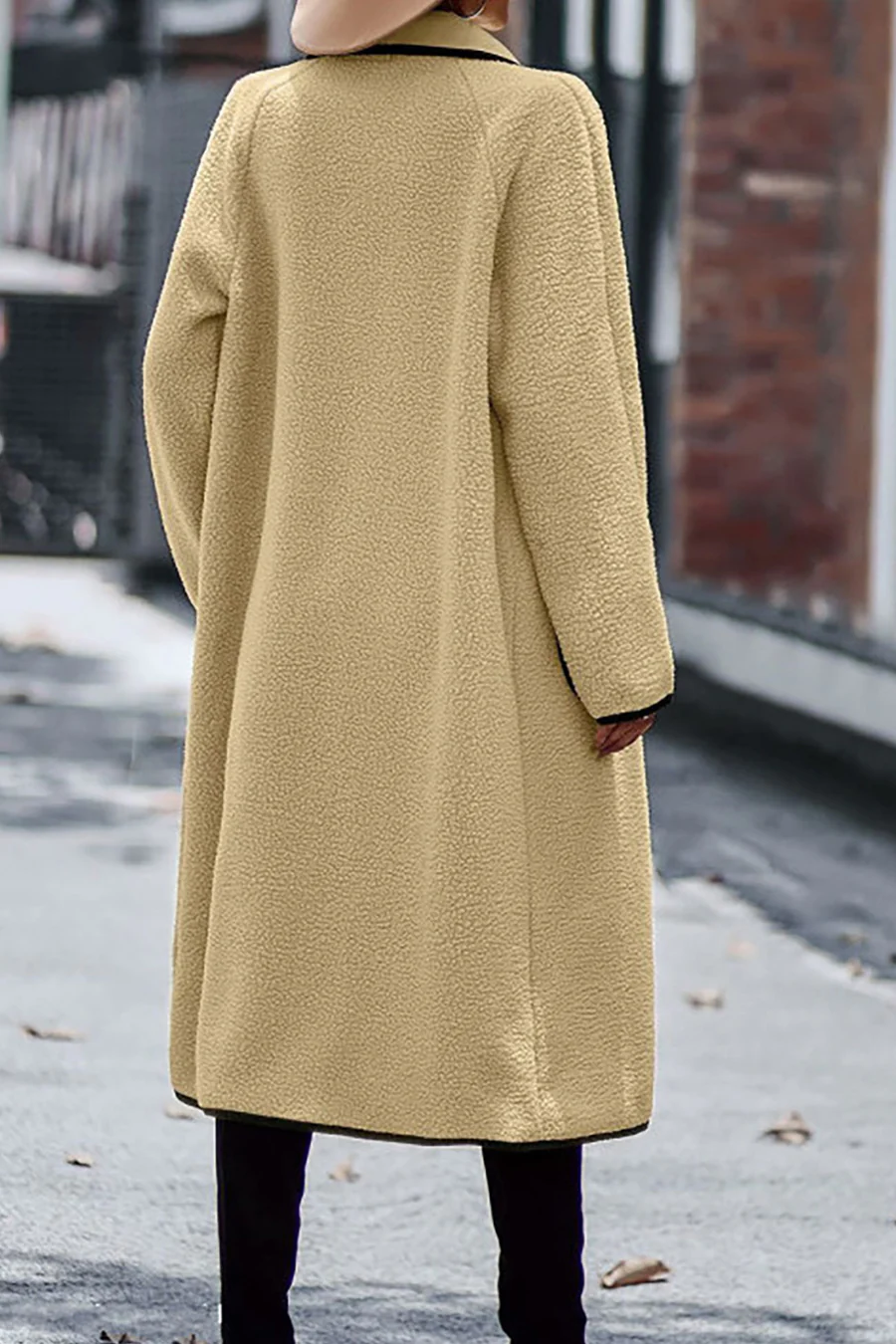 Lapel Pocketed Plush Cardigans