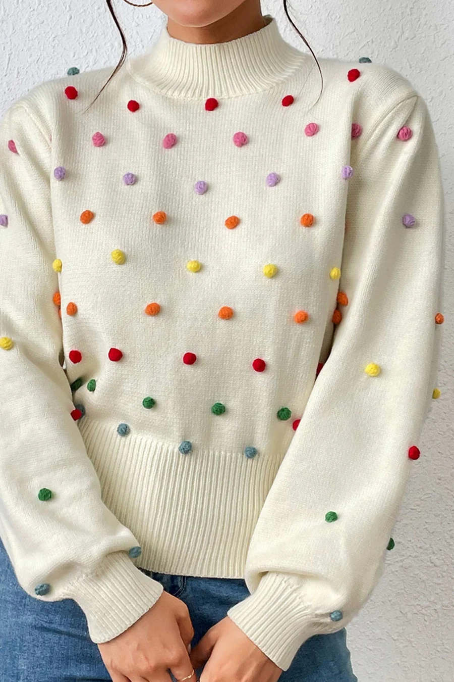 Colorful Yarn Ball Pullover Sweaters
