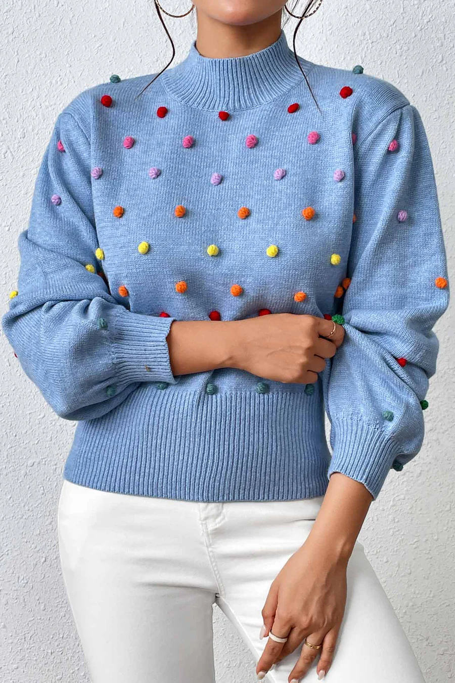 Colorful Yarn Ball Pullover Sweaters