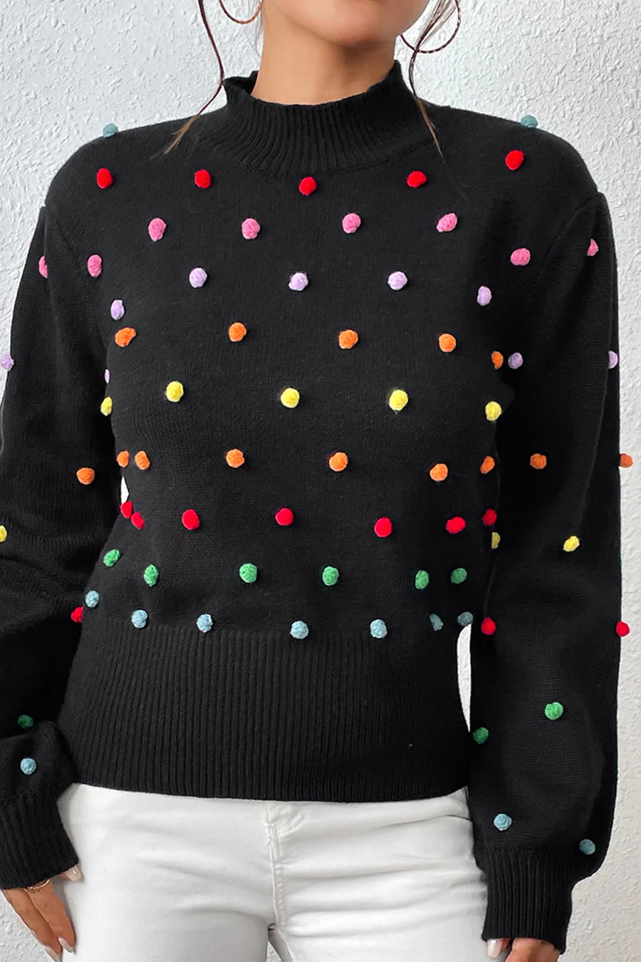 Colorful Yarn Ball Pullover Sweaters