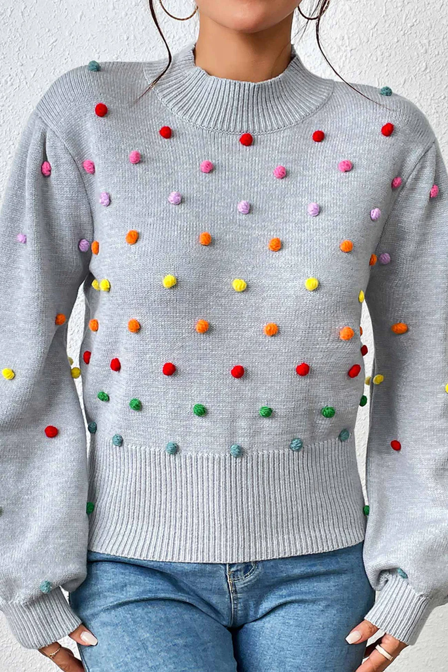 Colorful Yarn Ball Pullover Sweaters