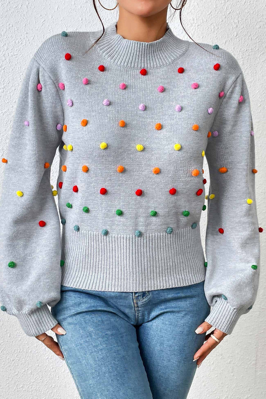 Colorful Yarn Ball Pullover Sweaters