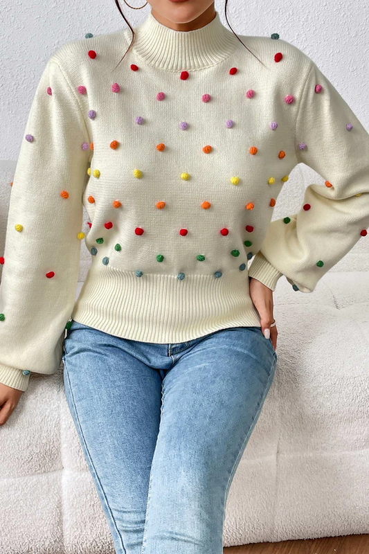 Colorful Yarn Ball Pullover Sweaters