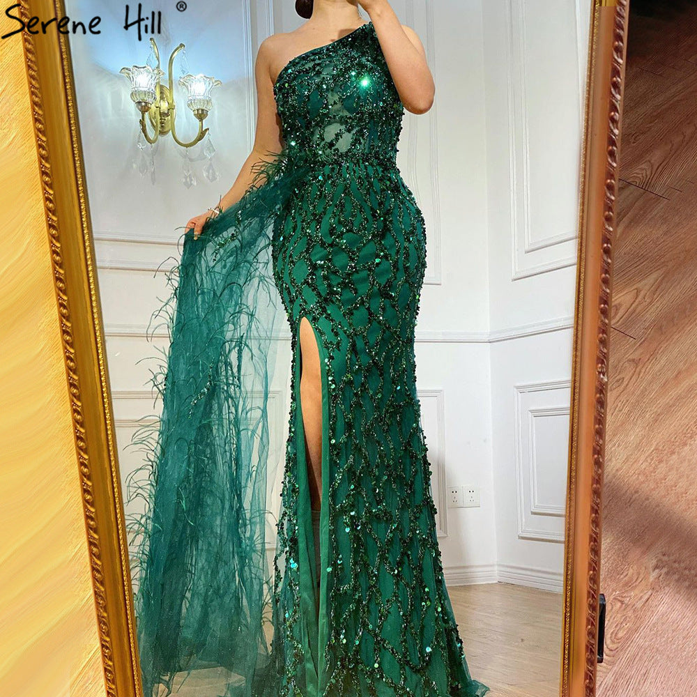 Long Sleeveless Sequined Fitted Evening Dresses