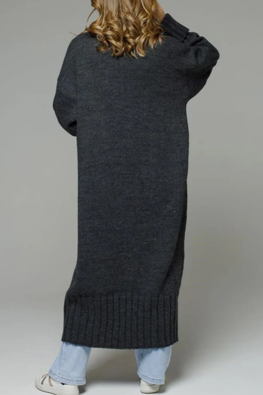 Open Front Pocketed Long Cardigans