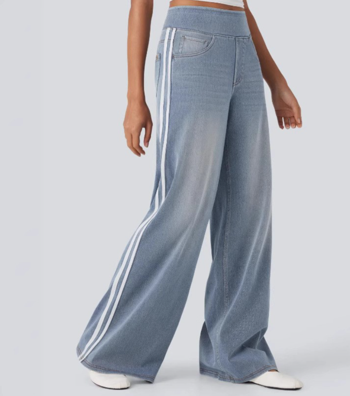 Loose Straight-Leg Flared Jeans