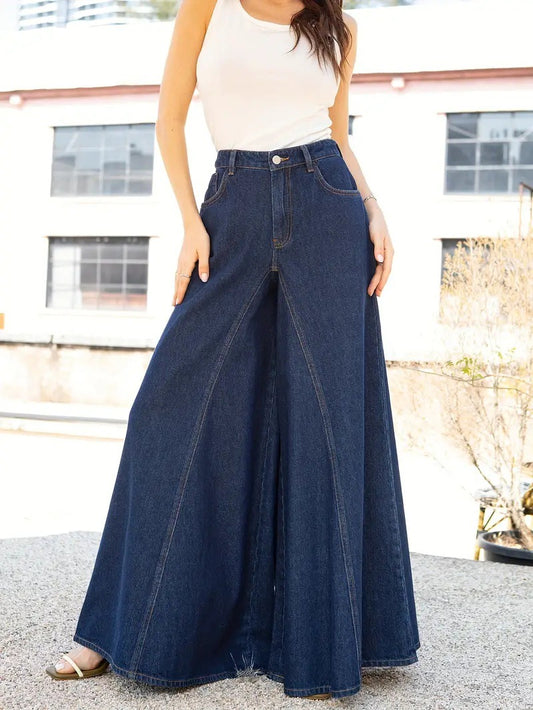 Wide-leg Stretch Jeans