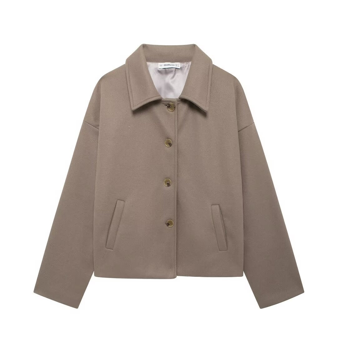 Shirt-collar Wool Jackets