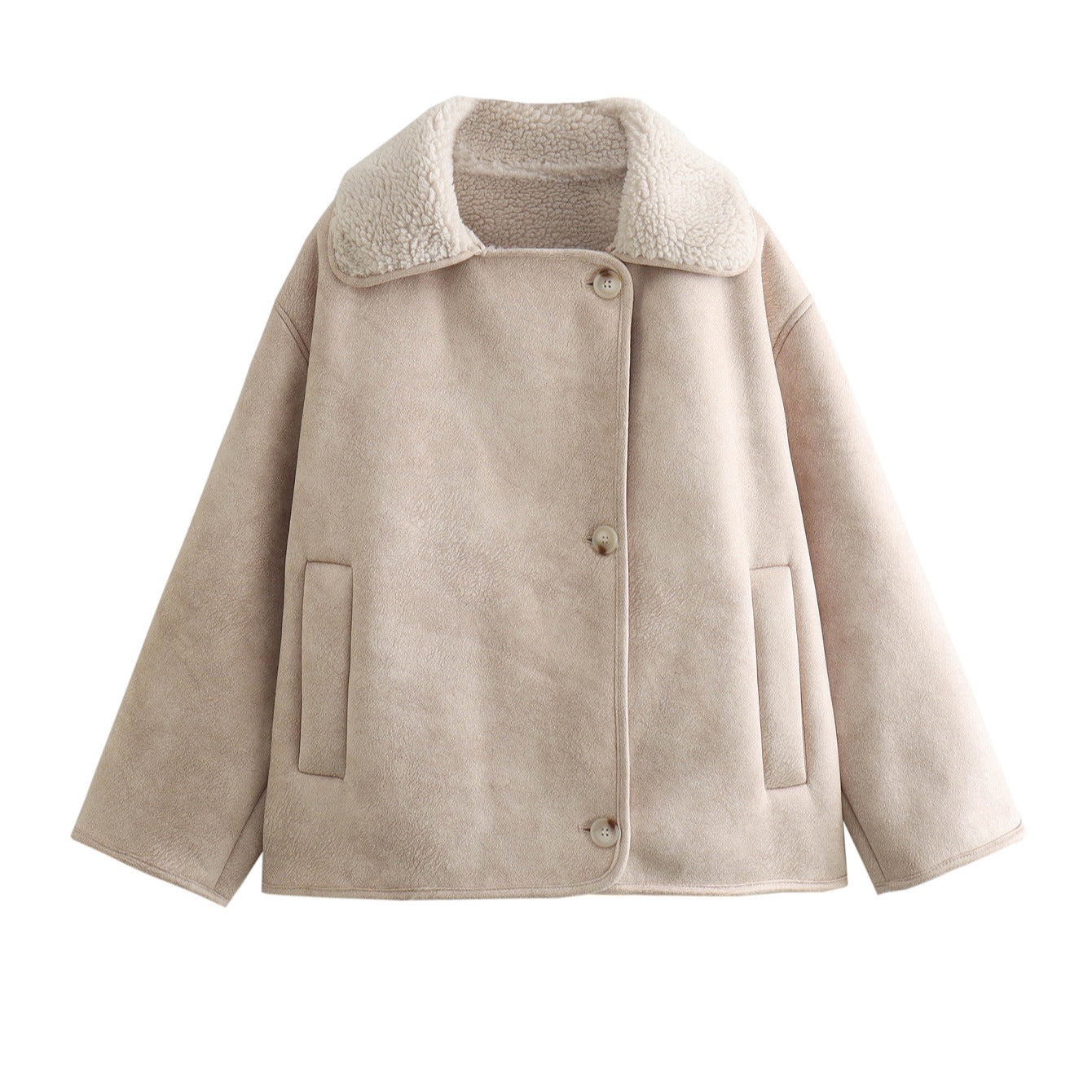 Suede Fleece-Lined Warm All-in-One Coats
