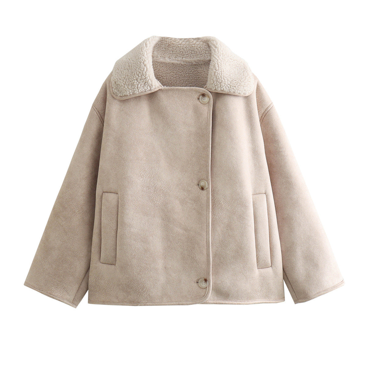Suede Fleece-Lined Warm All-in-One Coats