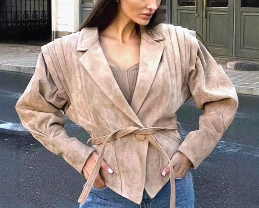 Fitted Deer Velvet Jackets