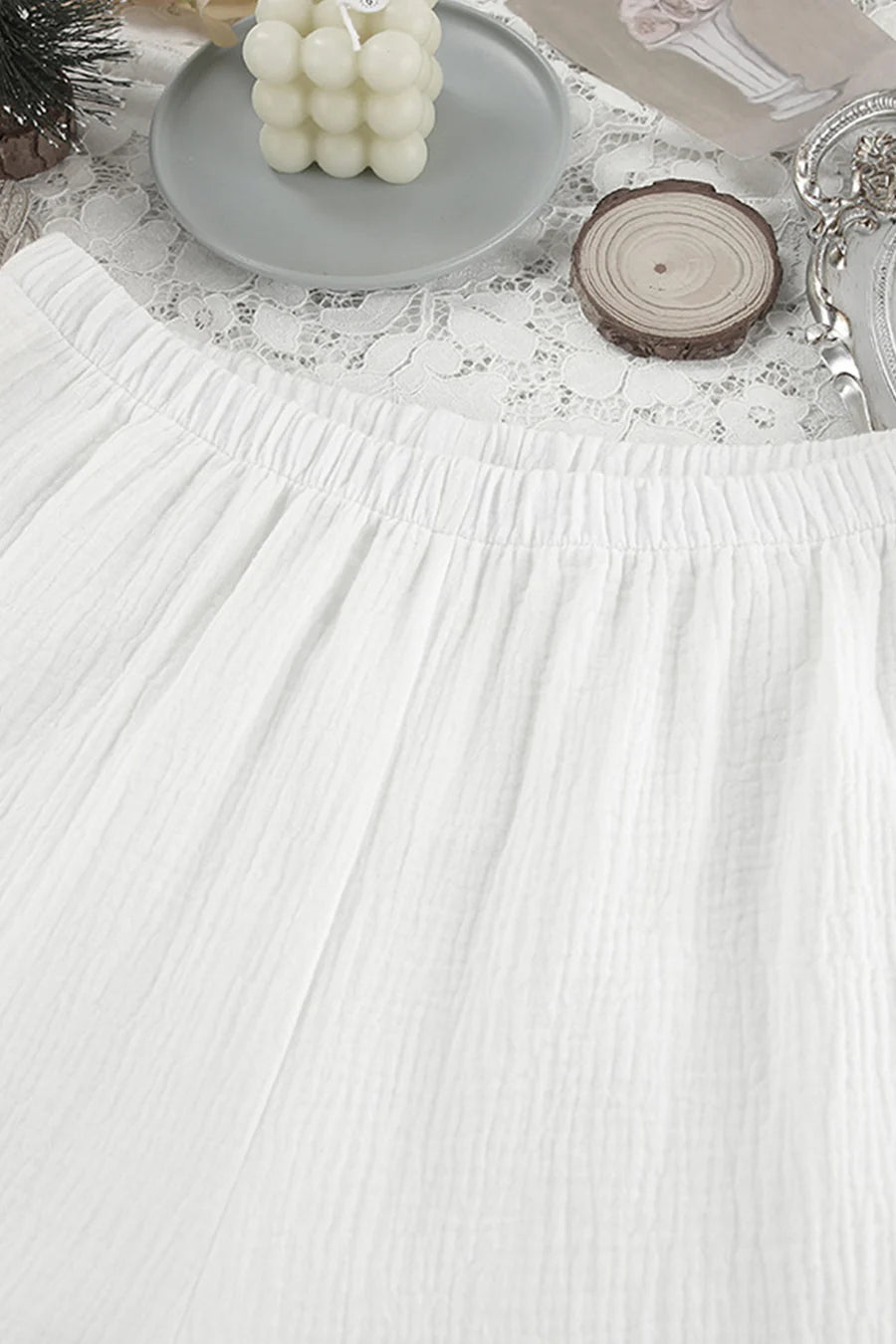 Cotton Flare Sleeve Cardigan Long Pants Sets