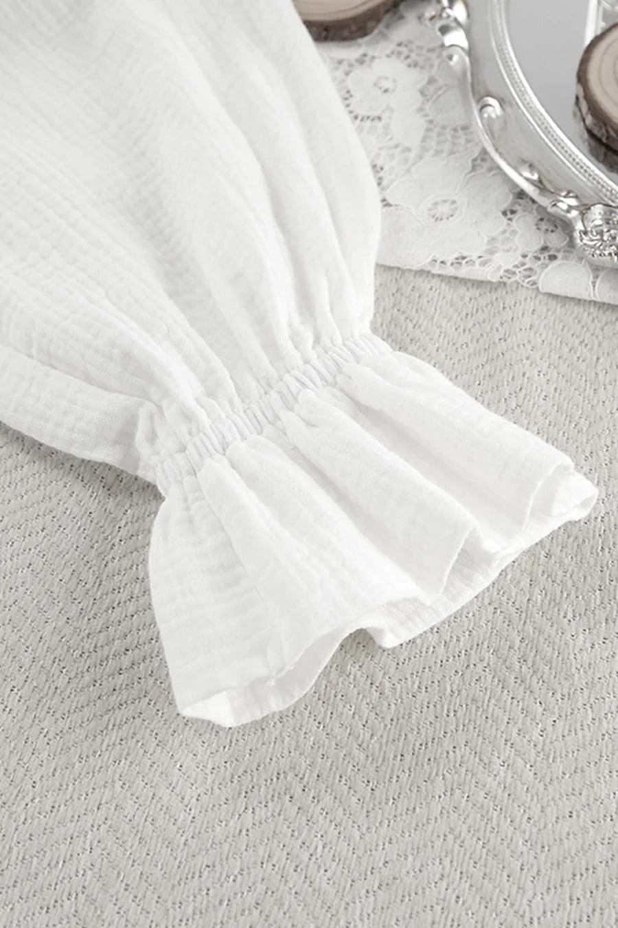 Cotton Flare Sleeve Cardigan Long Pants Sets