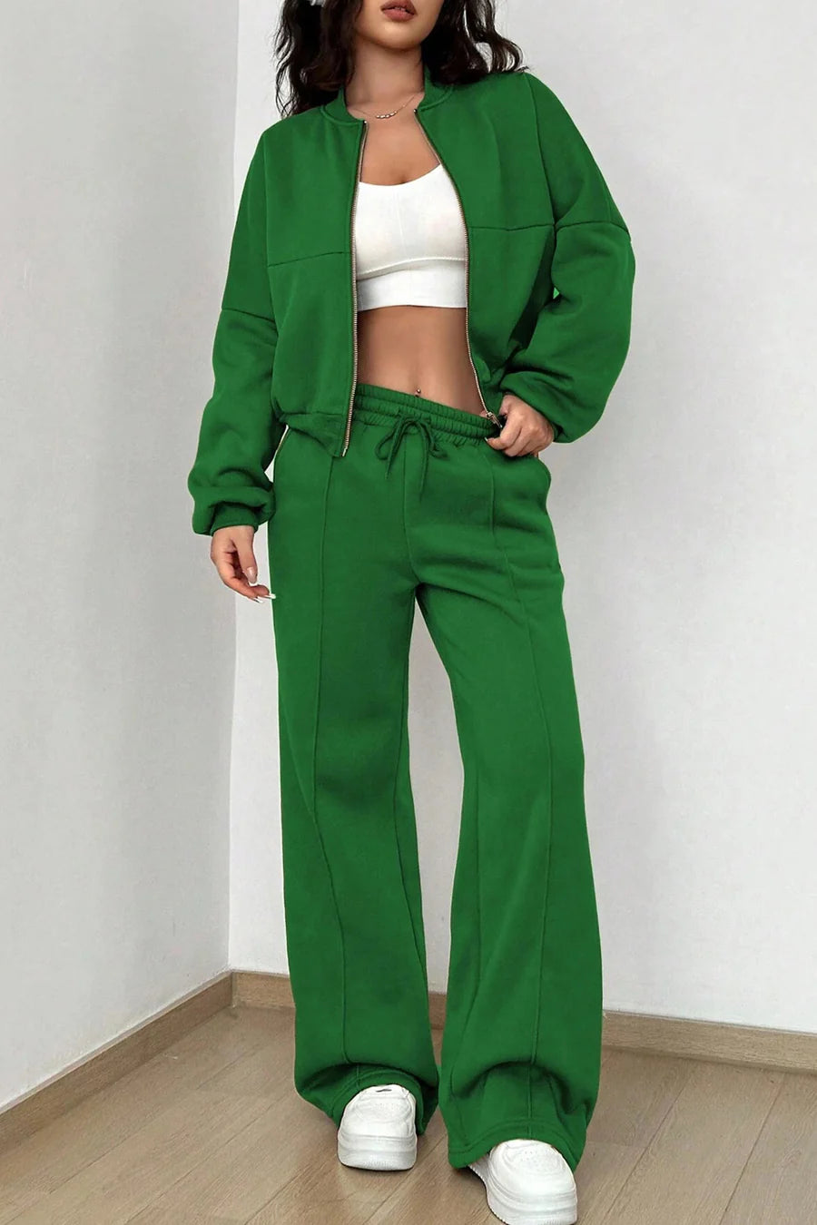 Kairoe Collarless‌ Cardigan Outfit Sets