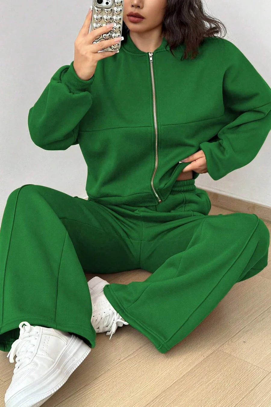 Kairoe Collarless‌ Cardigan Outfit Sets