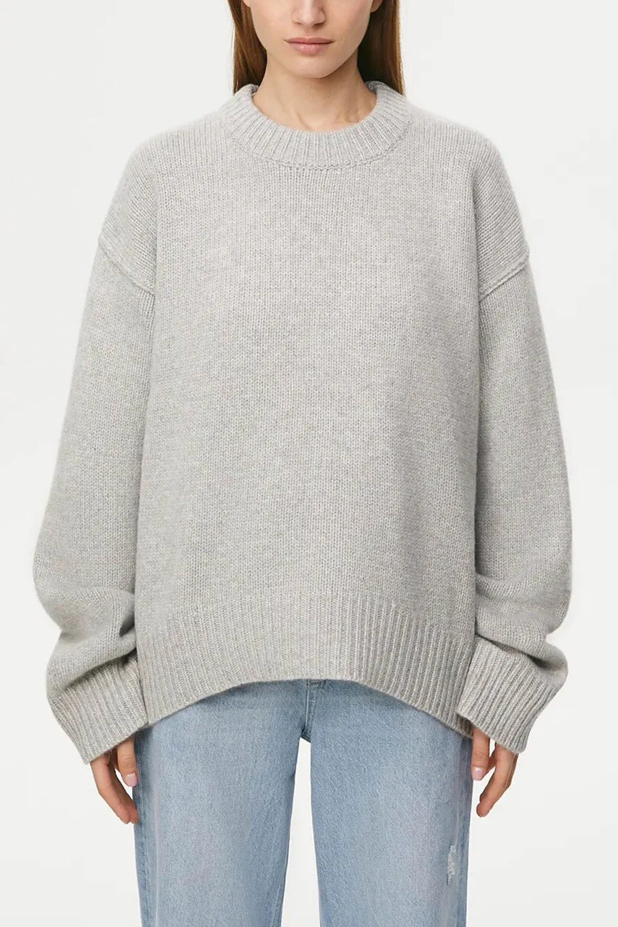 Round Neck Solid Color Pullover Sweaters